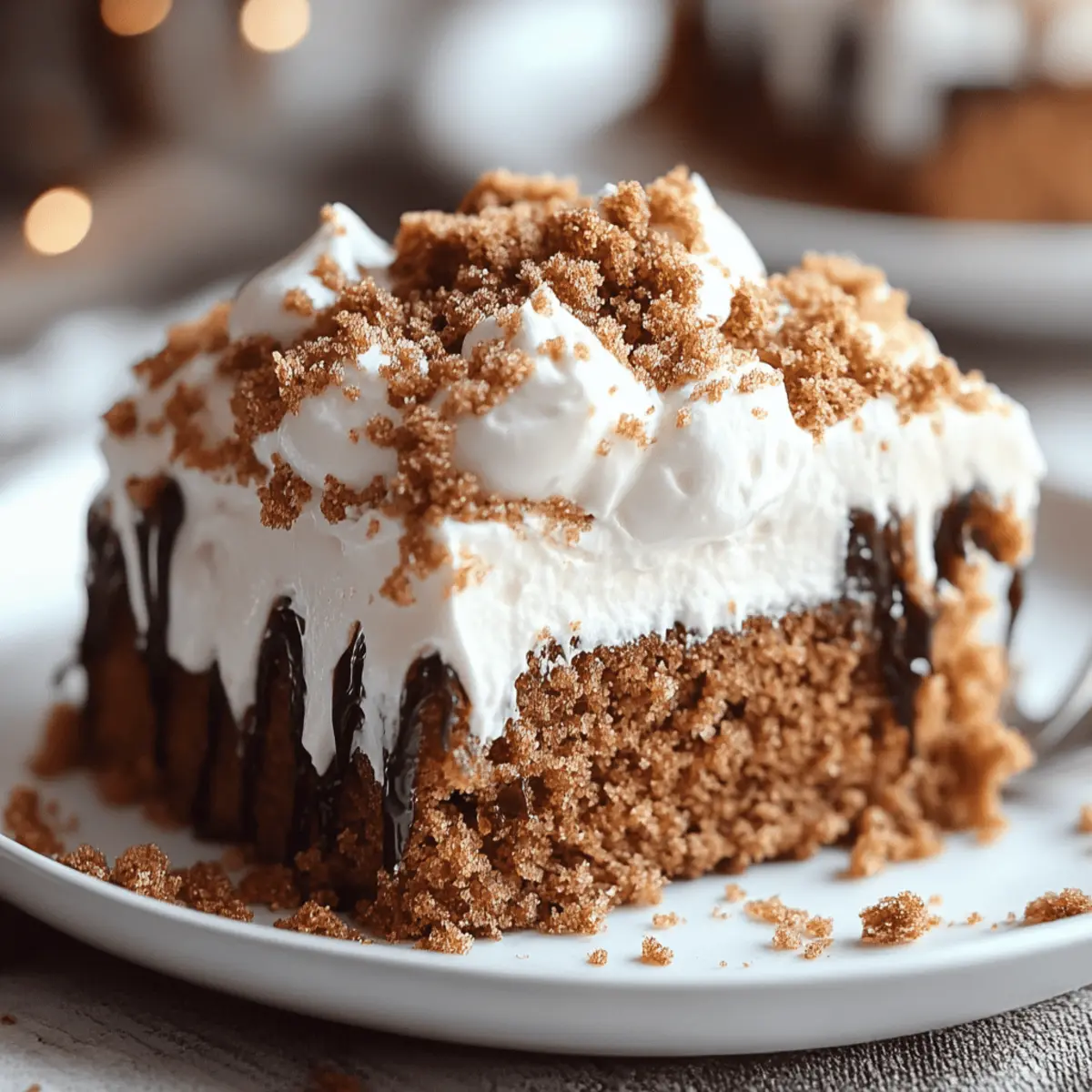 Gingerbread Poke Cake