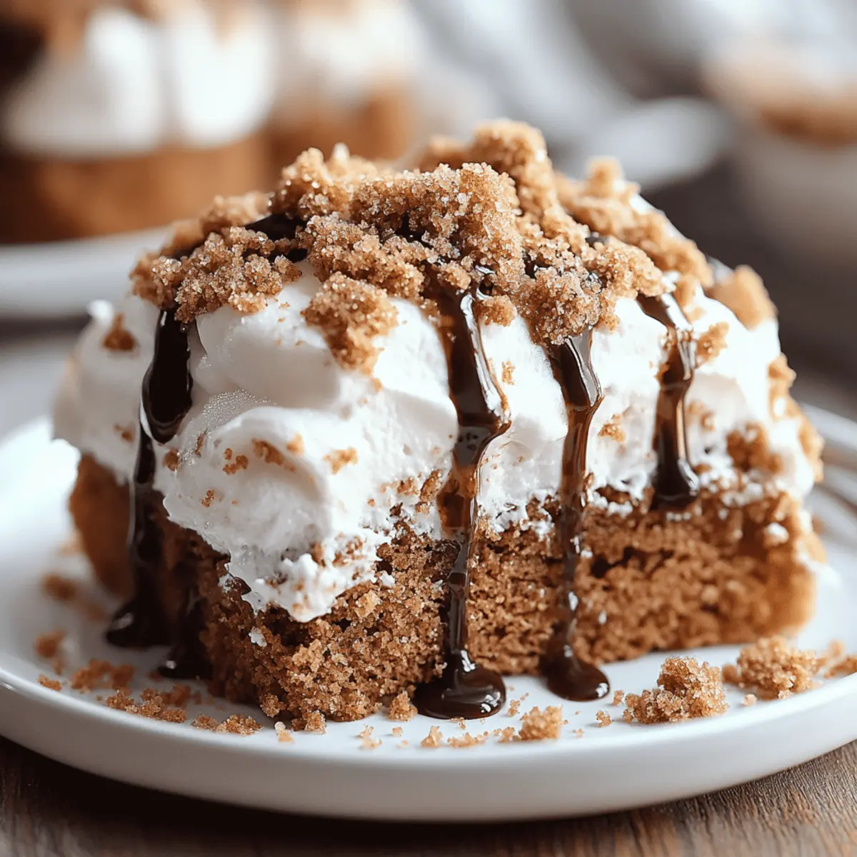 Gingerbread Poke Cake
