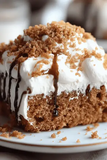 Gingerbread Poke Cake