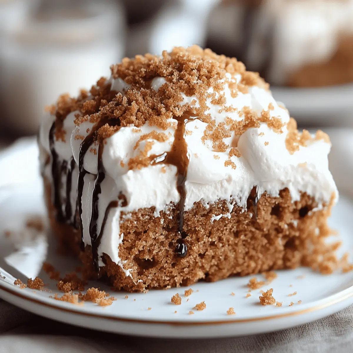 Gingerbread Poke Cake