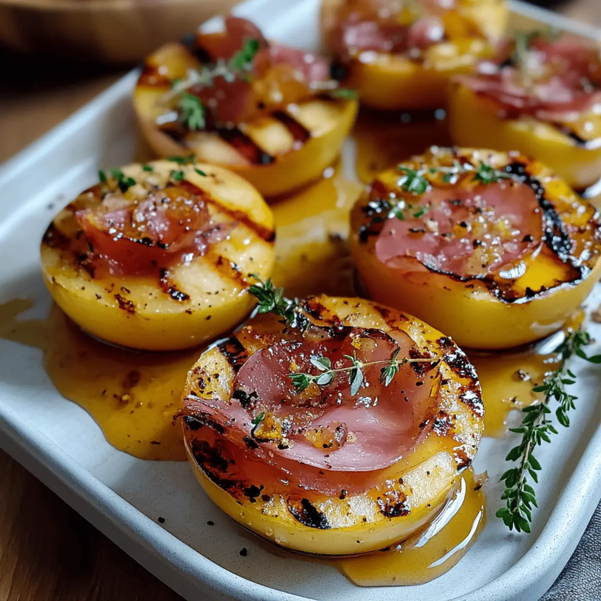 Grilled Apples with Prosciutto and Honey