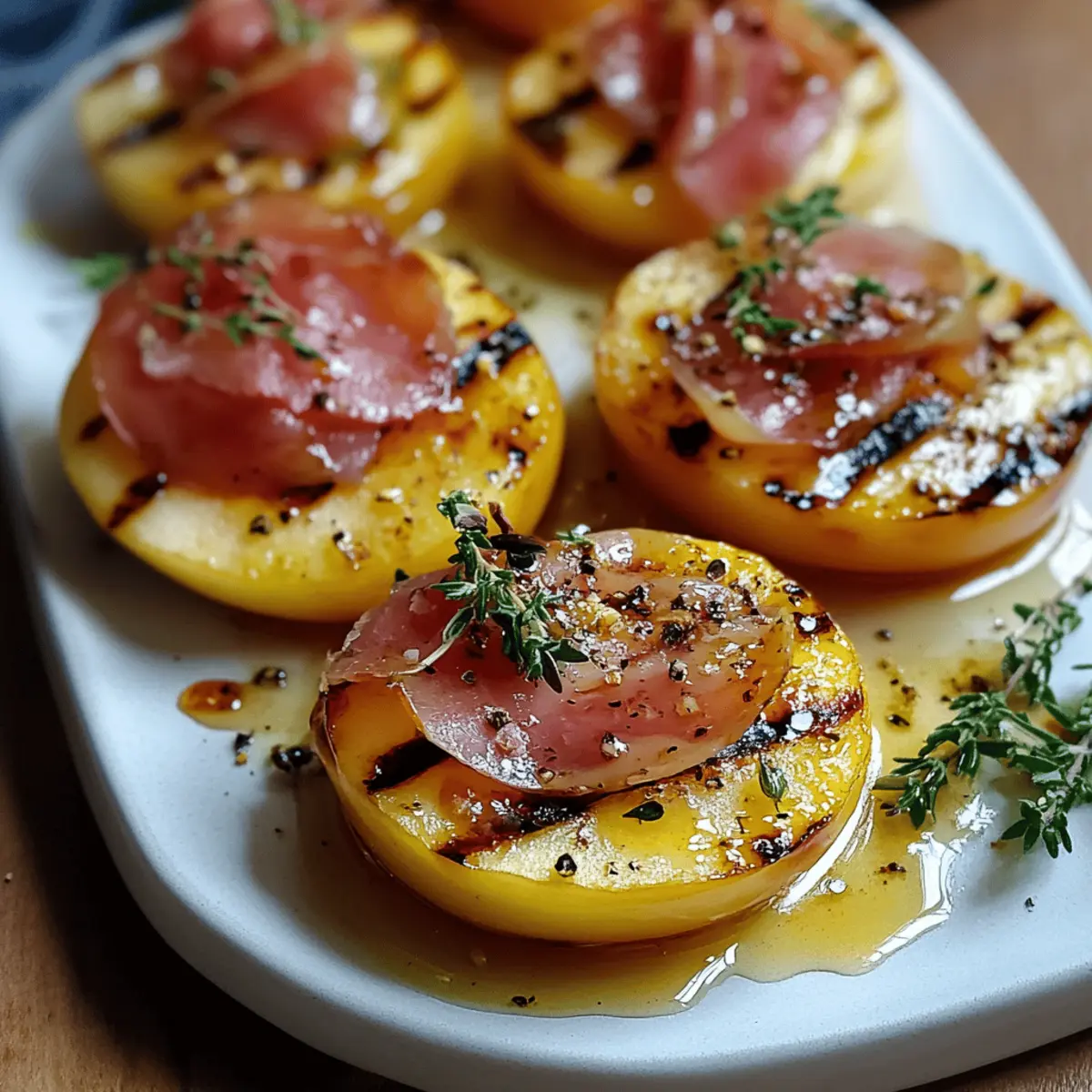 Grilled Apples with Prosciutto and Honey
