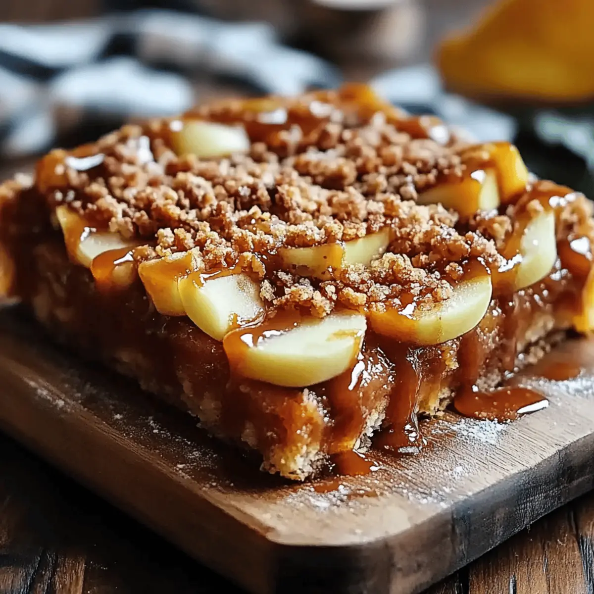 Salted Caramel Apple Bars