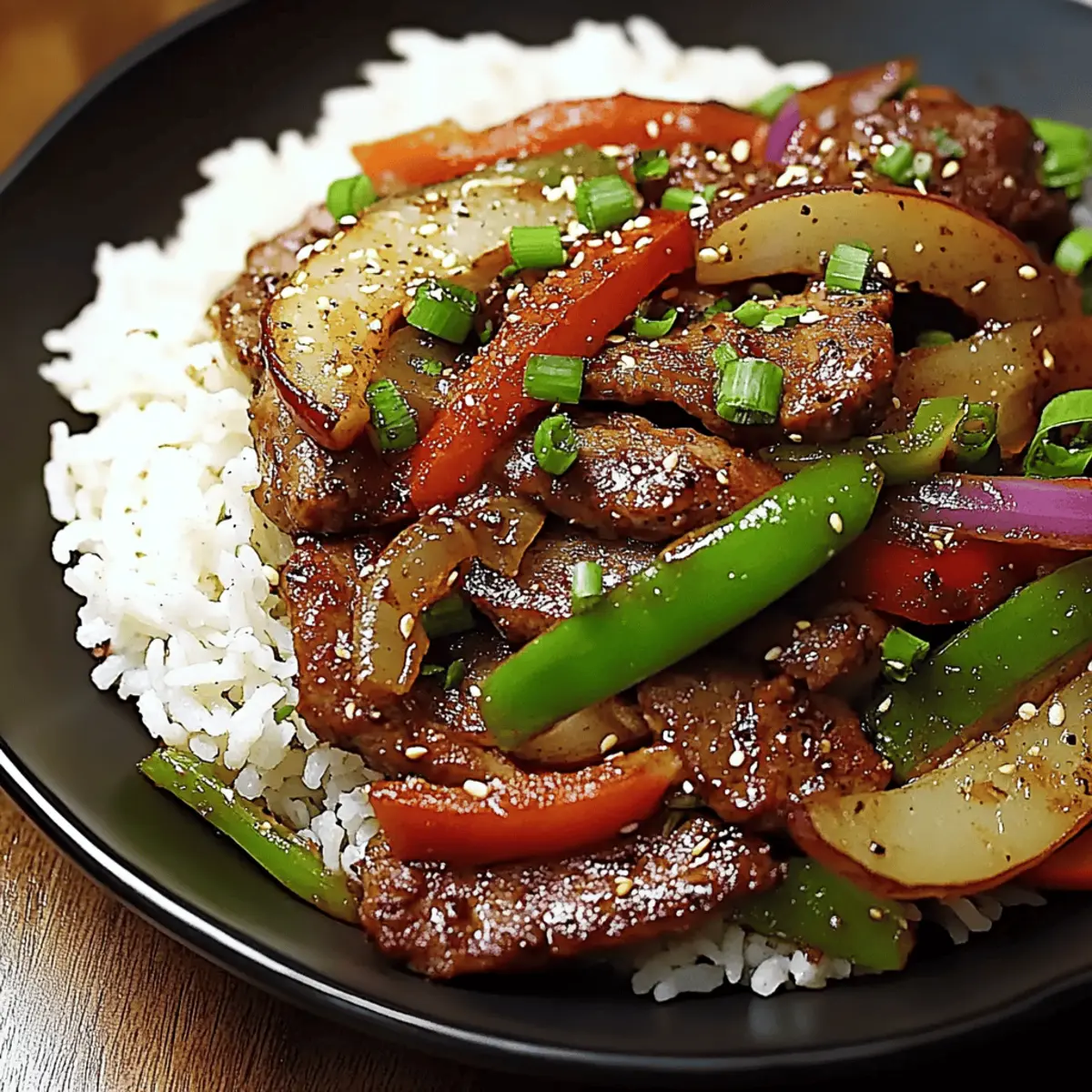 Sizzling Chinese Pepper Steak
