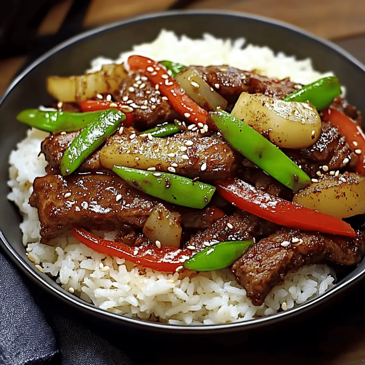 Sizzling Chinese Pepper Steak