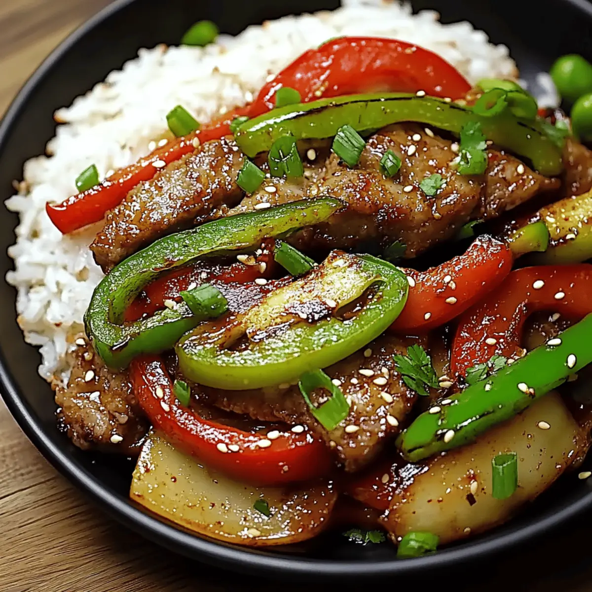 Sizzling Chinese Pepper Steak