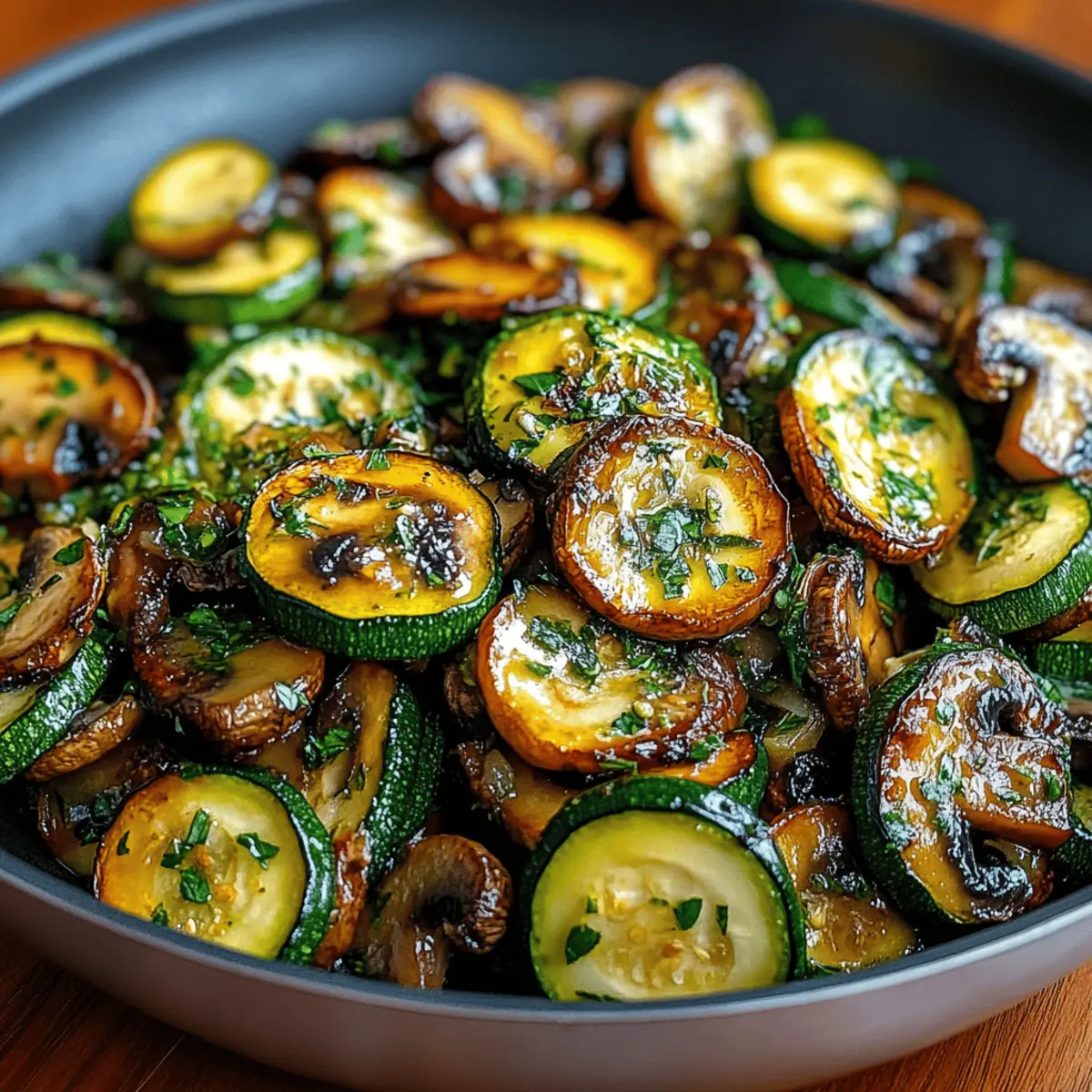 Skillet Zucchini and Mushrooms