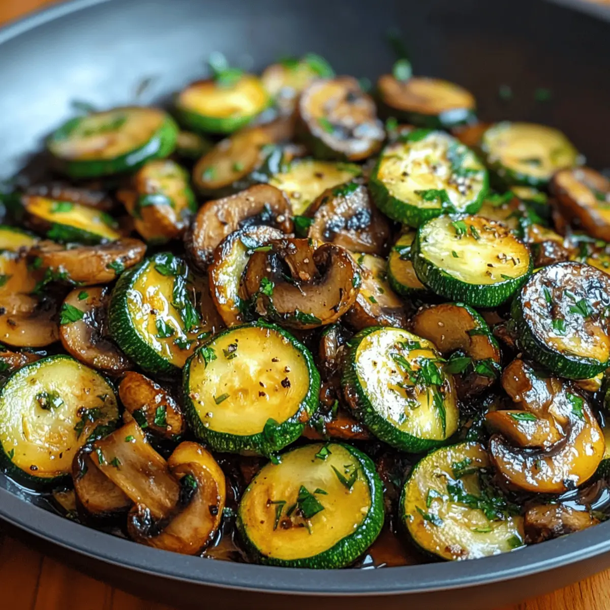 Skillet Zucchini and Mushrooms