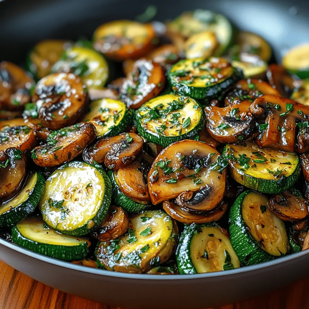 Skillet Zucchini and Mushrooms