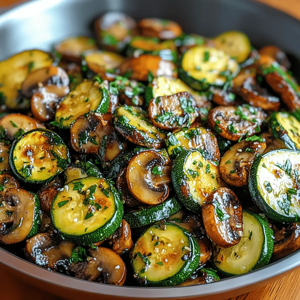 Skillet Zucchini and Mushrooms