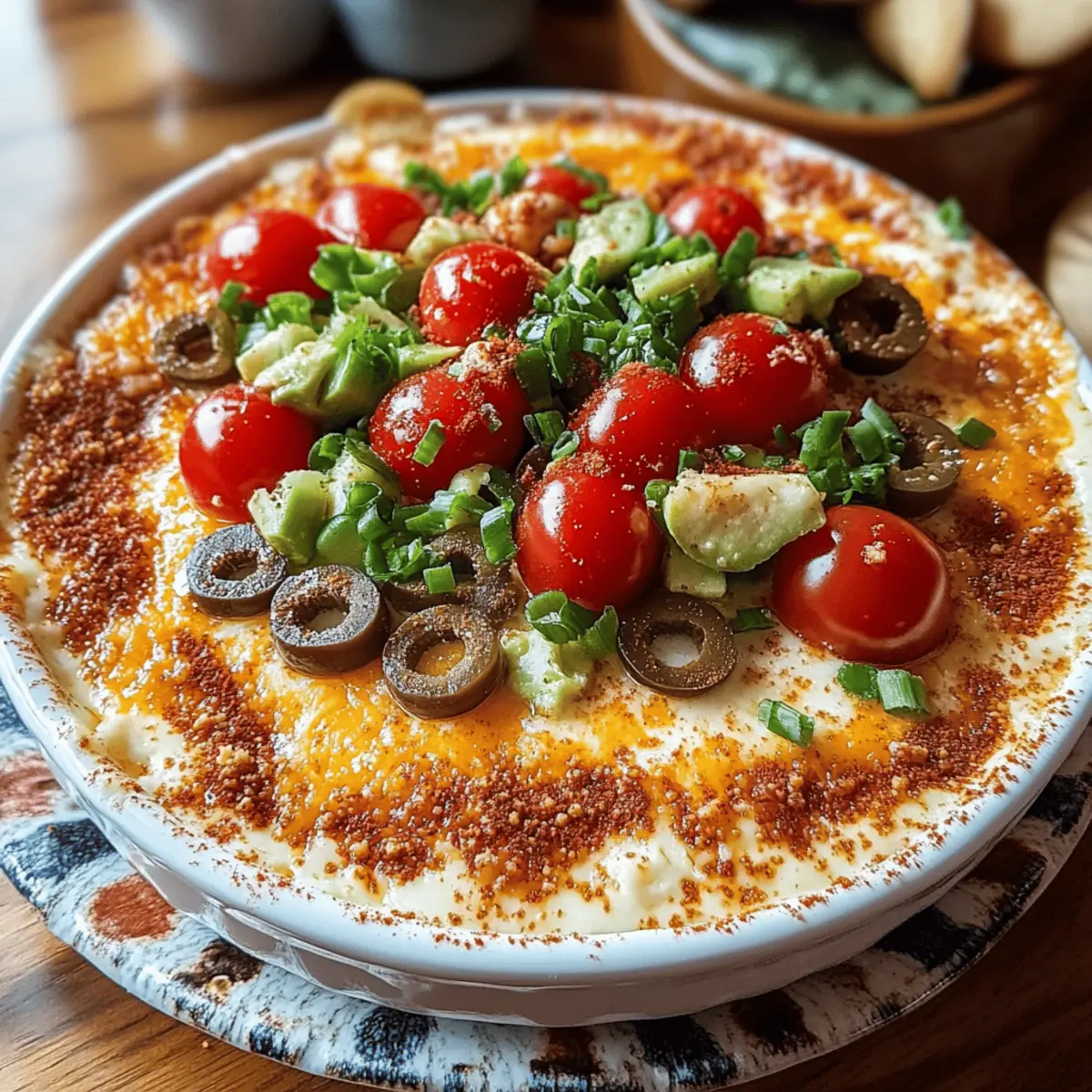 Spicy Cheesy Baked Football Dip