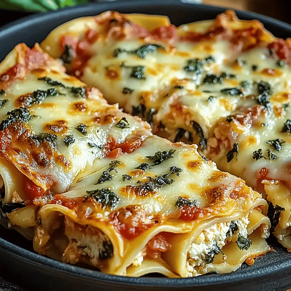 Spinach Lasagna Roll-ups