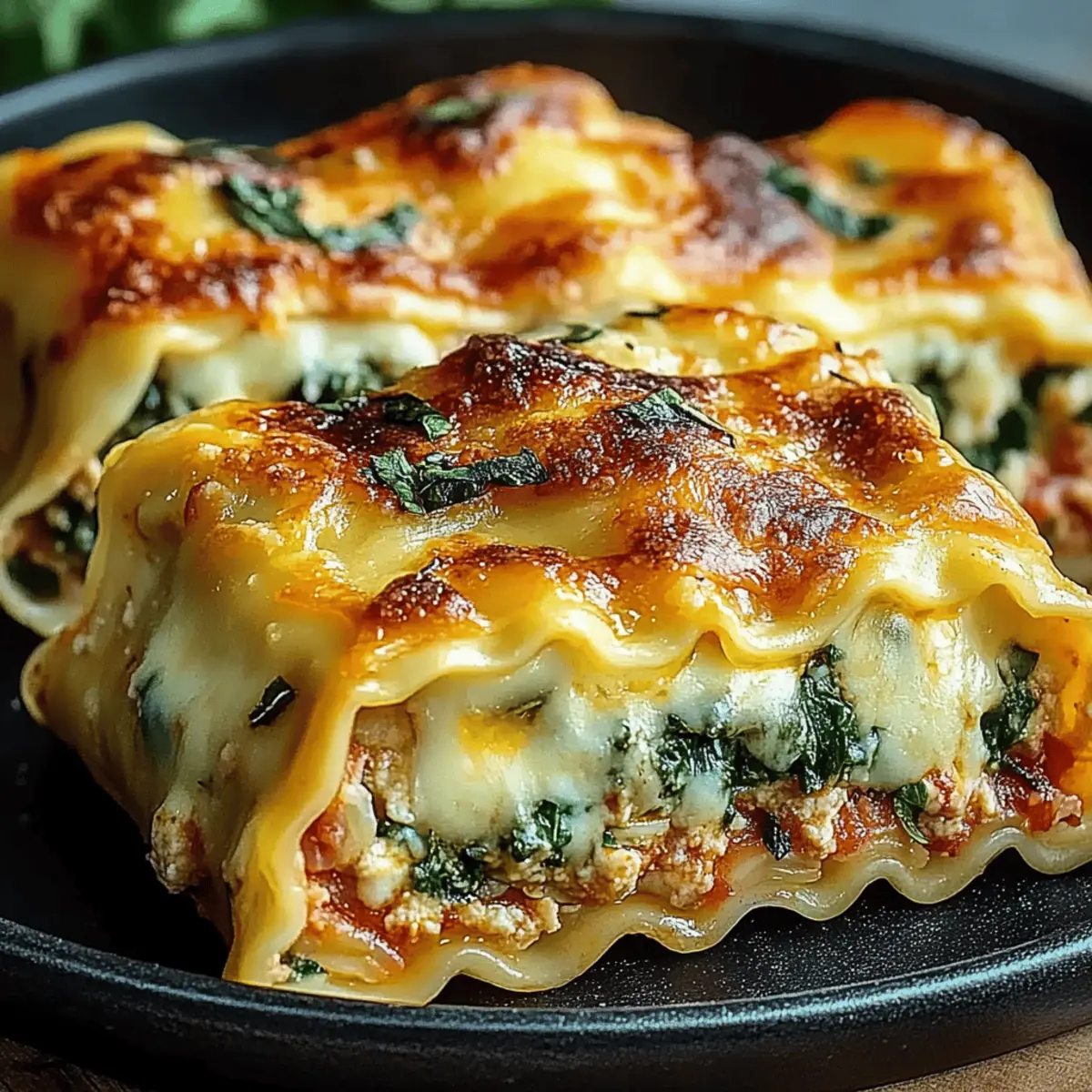 Spinach Lasagna Roll-ups