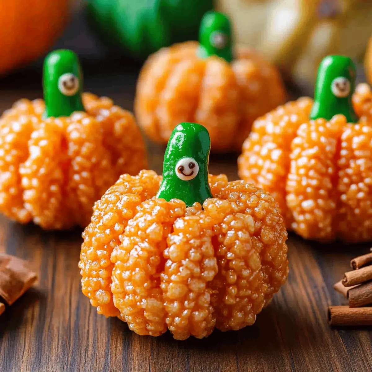 Rice Krispie Treat Pumpkins