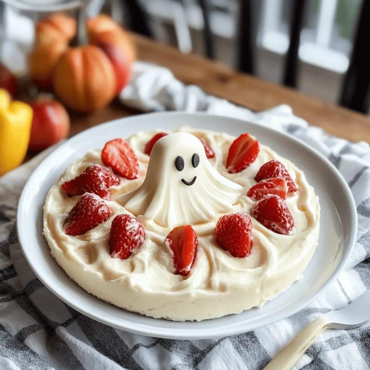 Ghostly Greek Yogurt Fruit Dip