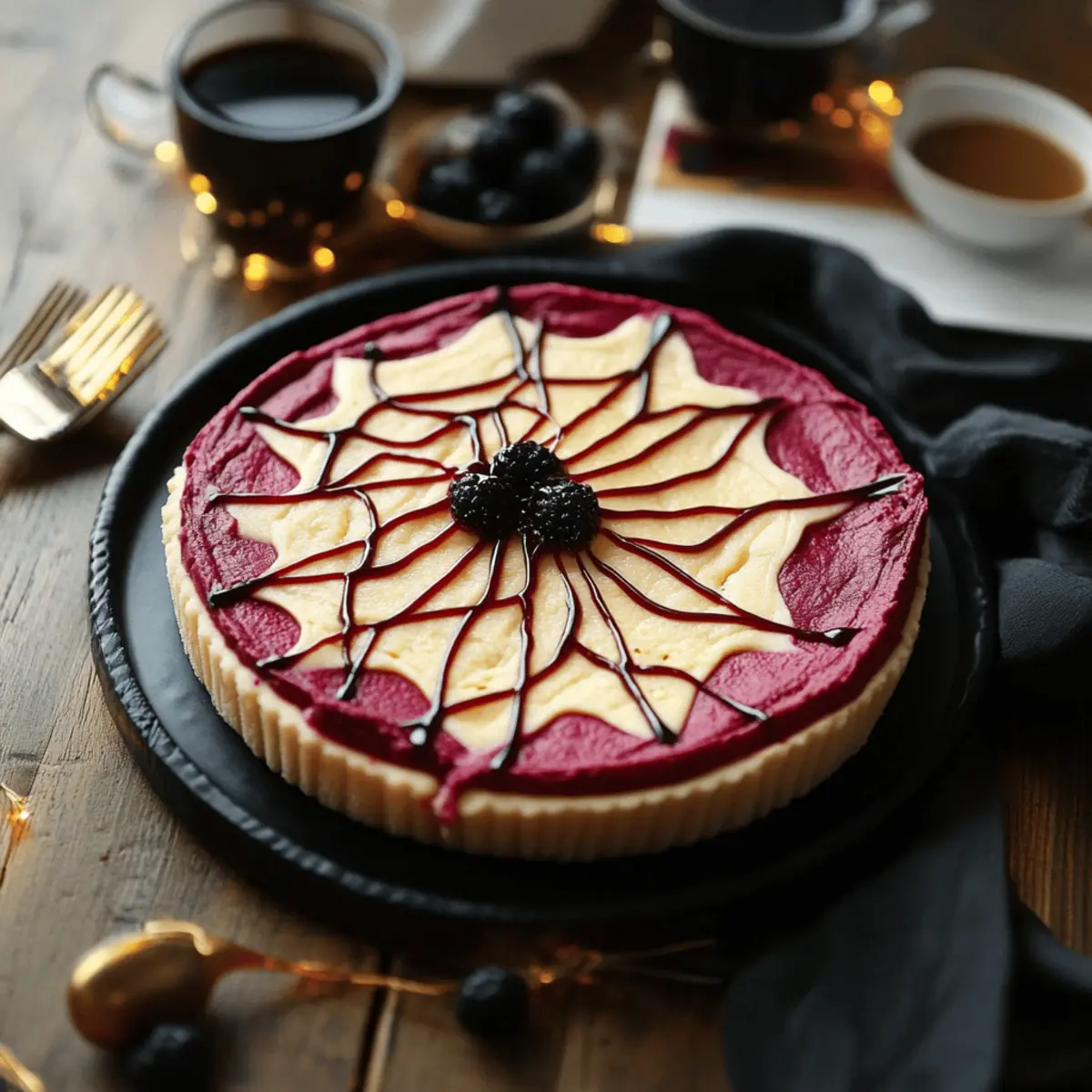 Bloody Beet Hummus with Cheese Web