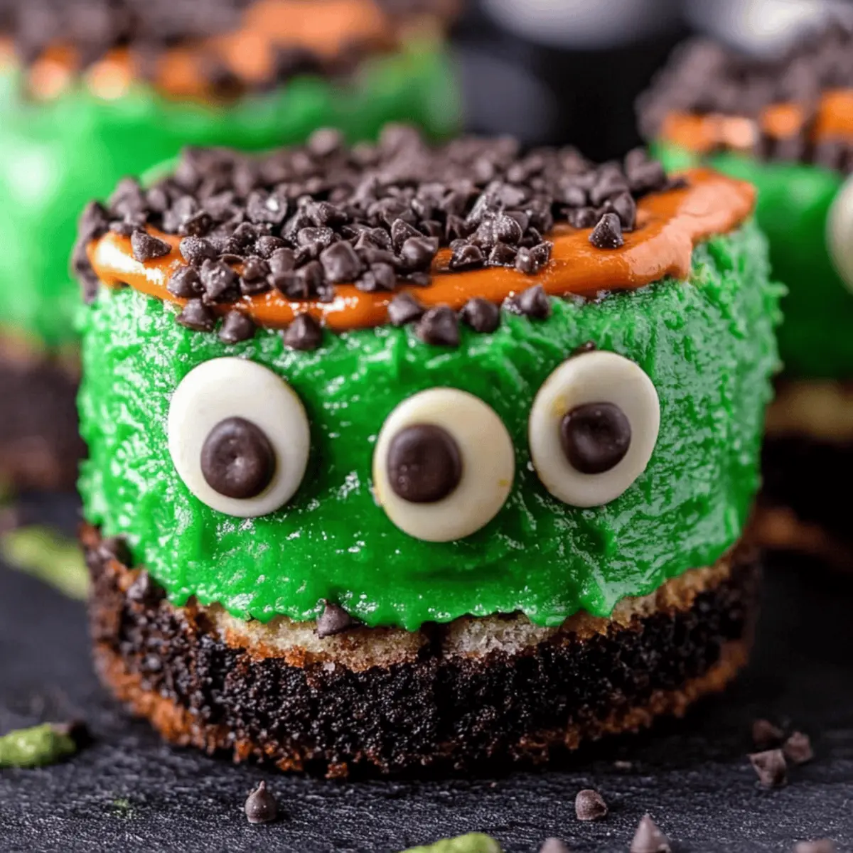 Frankenstein Mini Cheesecakes