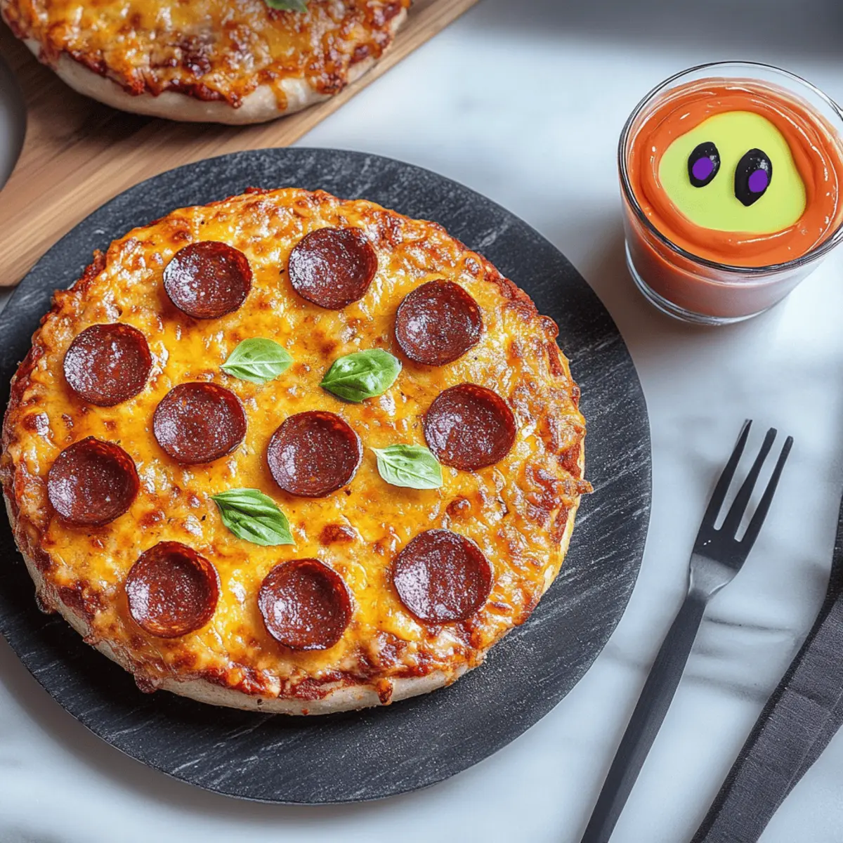 Jack-O-Lantern Halloween Pizza