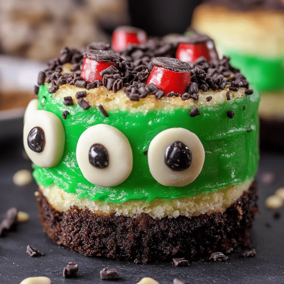 Frankenstein Mini Cheesecakes