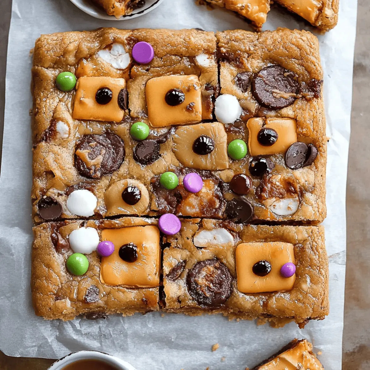Halloween Candy Cookie Bars