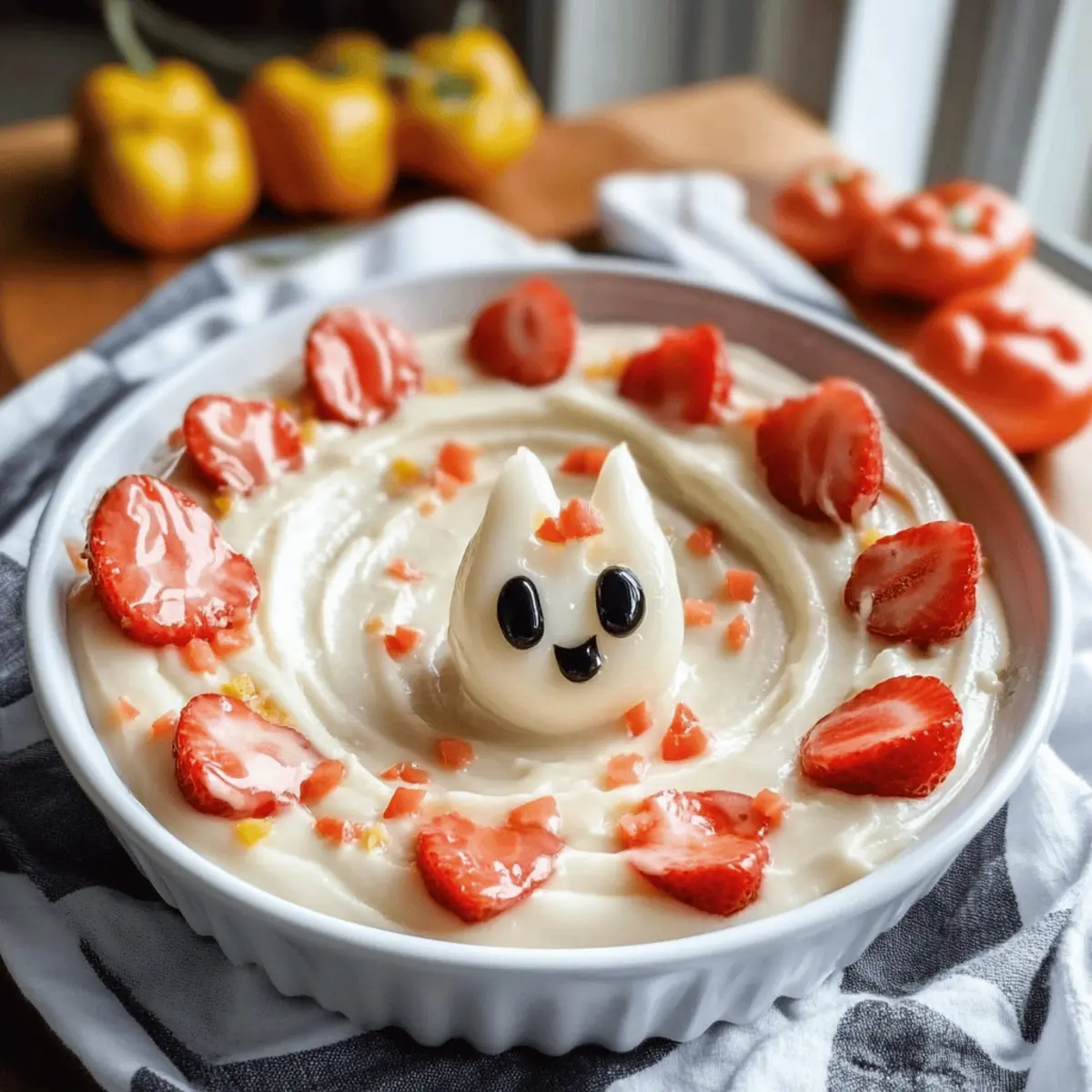 Ghostly Greek Yogurt Fruit Dip