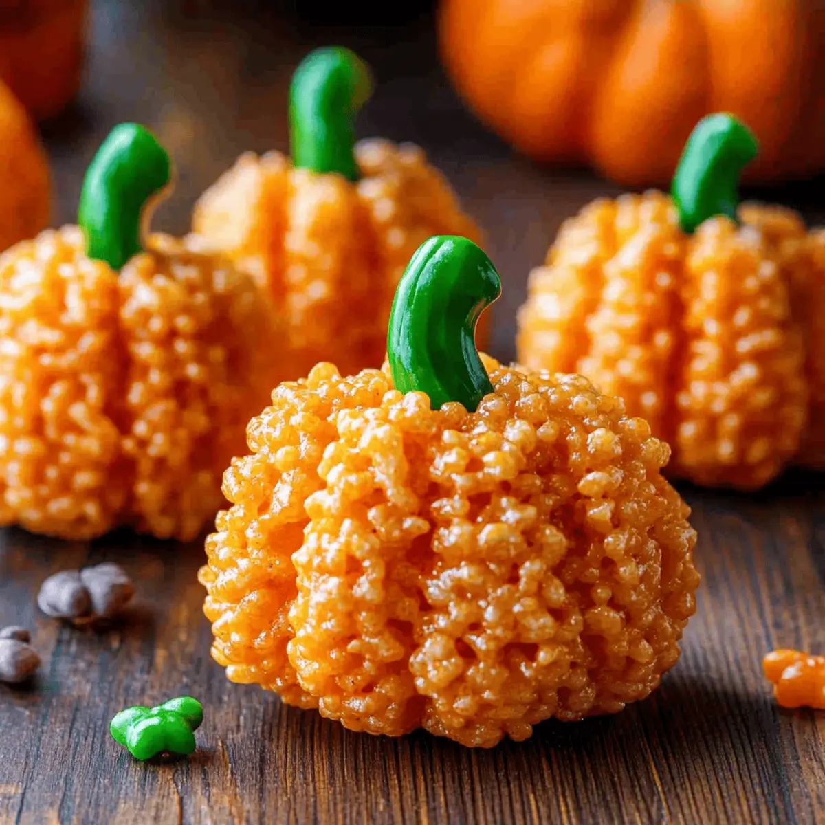 Rice Krispie Treat Pumpkins