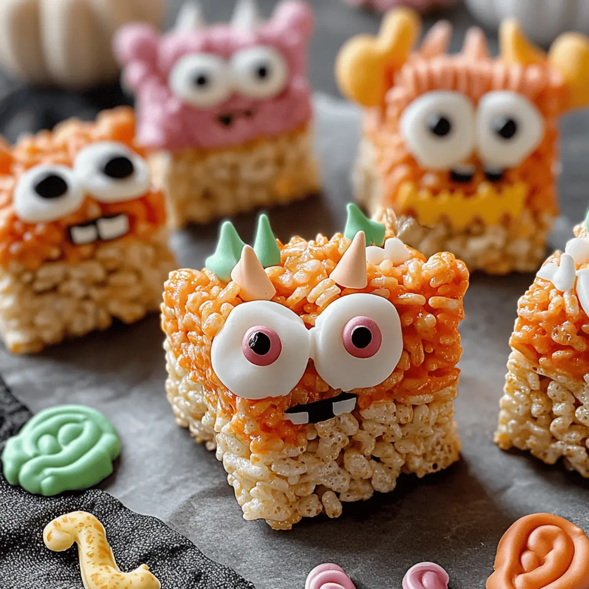 Halloween Monster Rice Krispie Treats