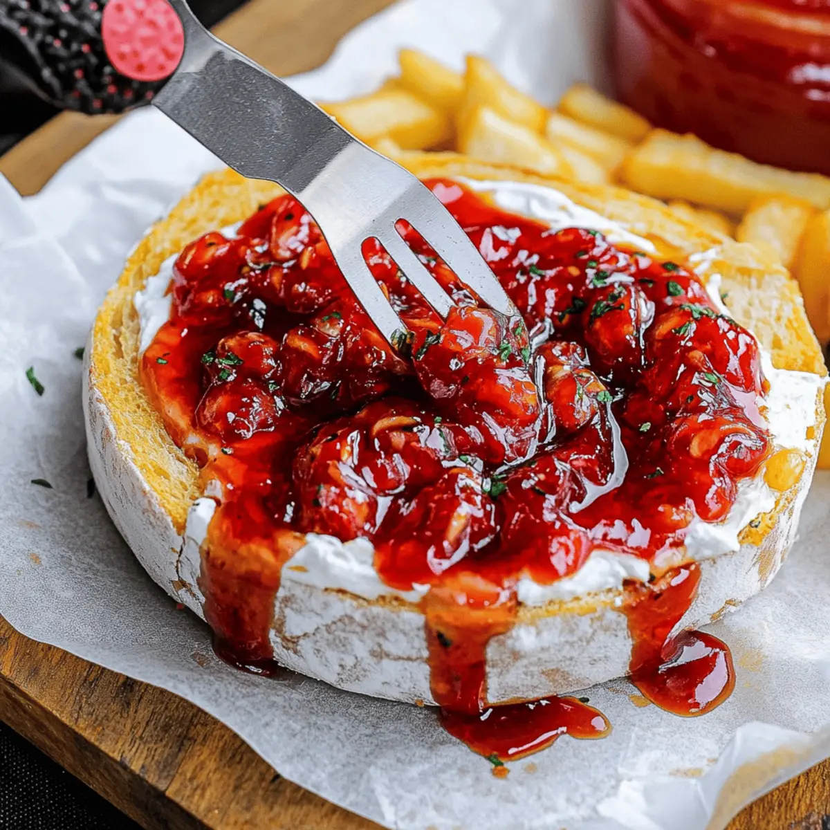 Halloween Bloody Baked Brie