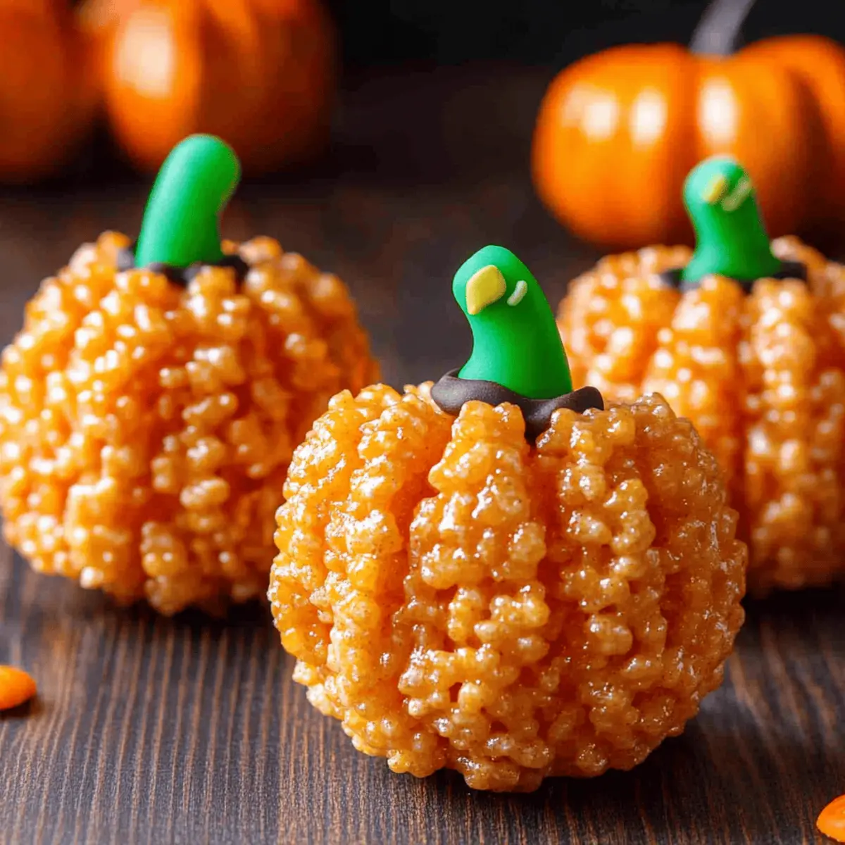 Rice Krispie Treat Pumpkins
