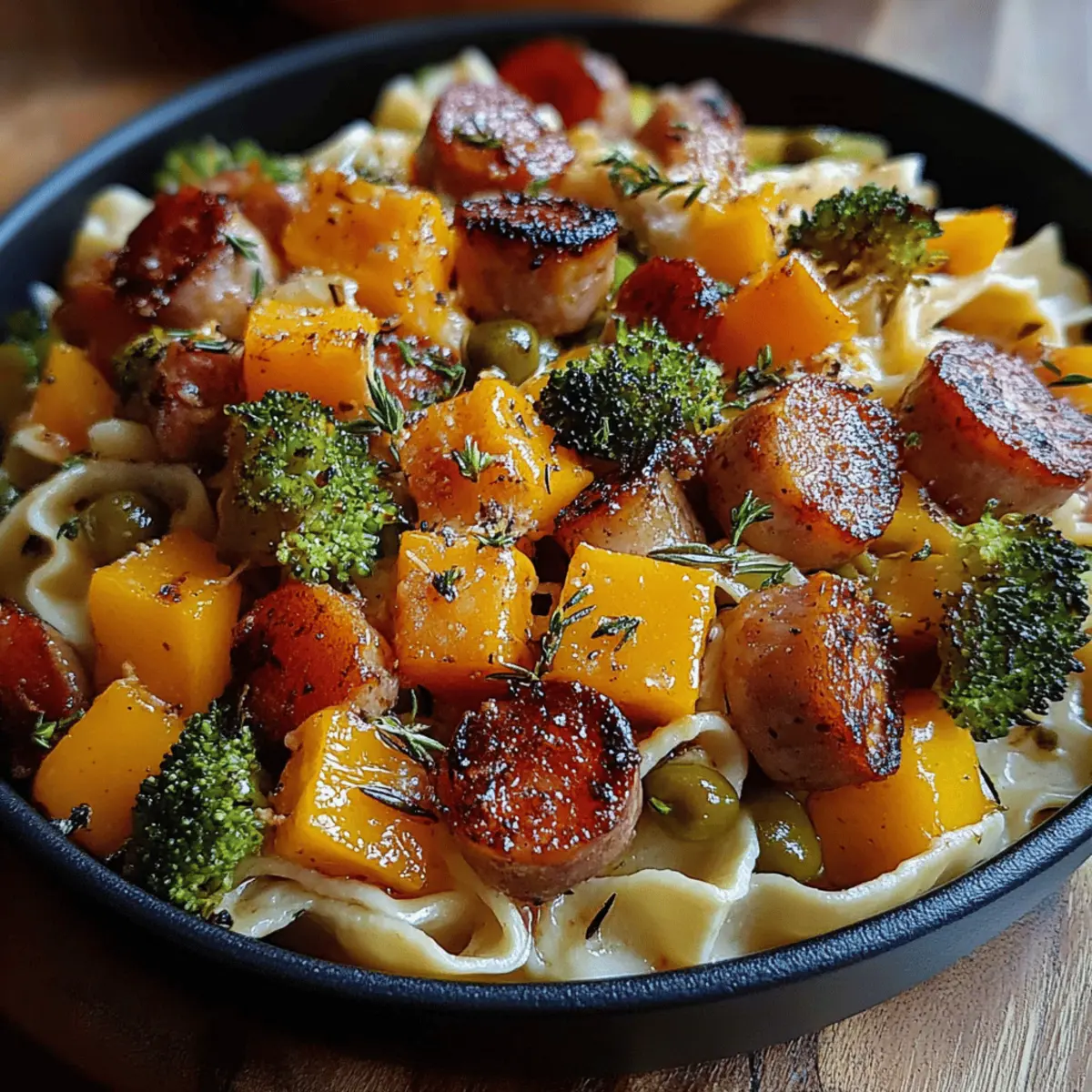 Autumn Sausage Pasta Squash