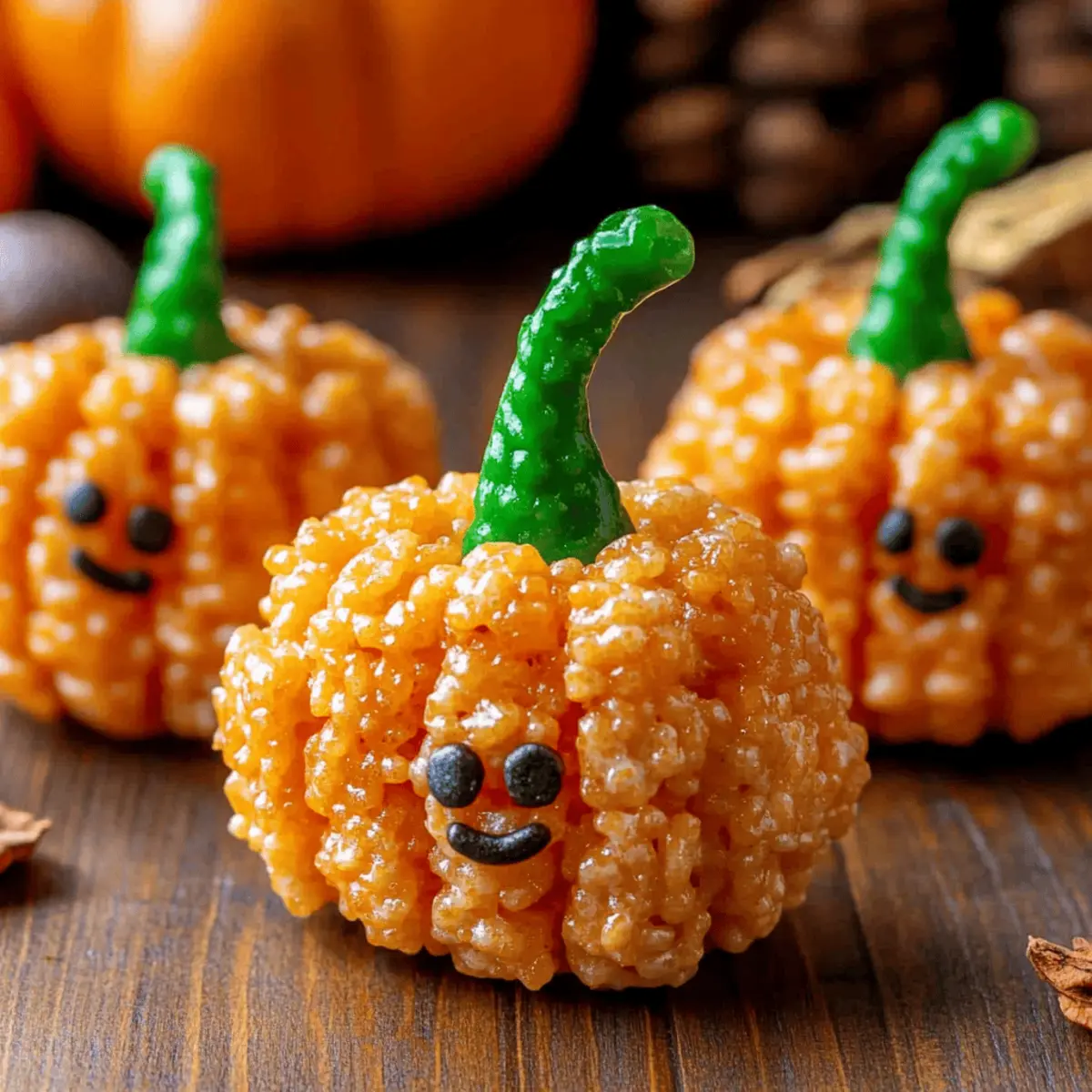 Rice Krispie Treat Pumpkins