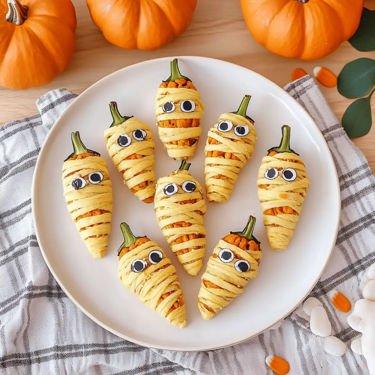 Halloween Jalapeño Popper Mummies