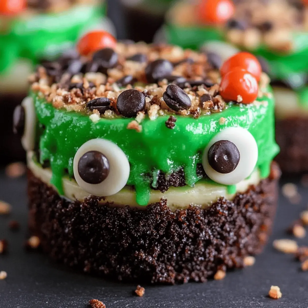 Frankenstein Mini Cheesecakes