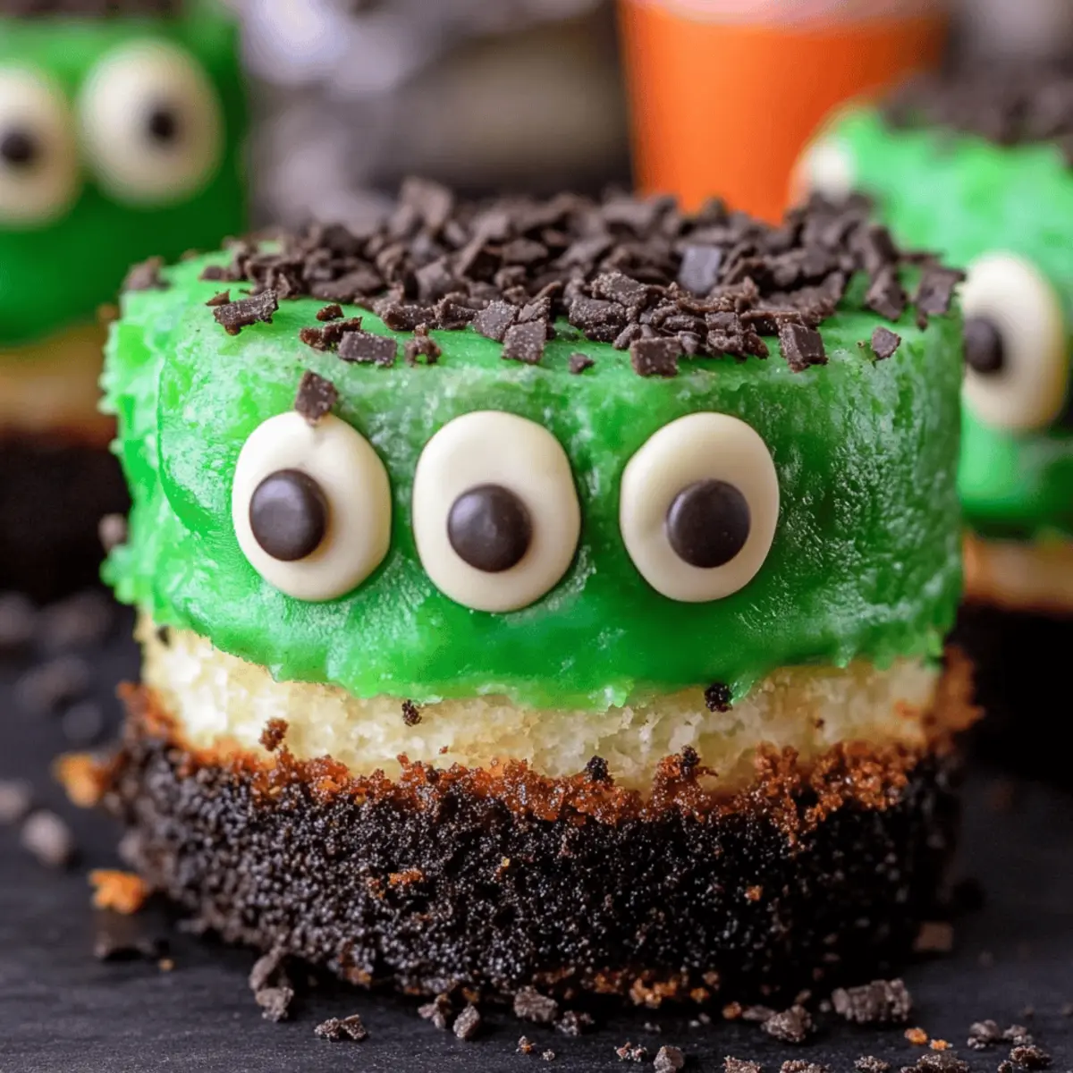Frankenstein Mini Cheesecakes