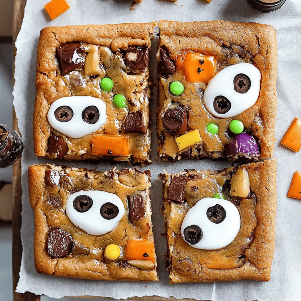 Halloween Candy Cookie Bars