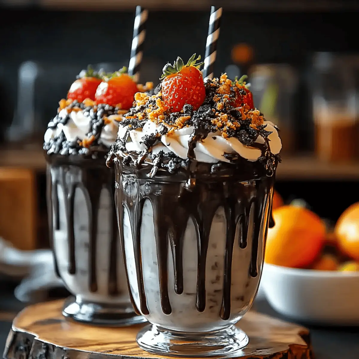 Black Halloween Milkshake