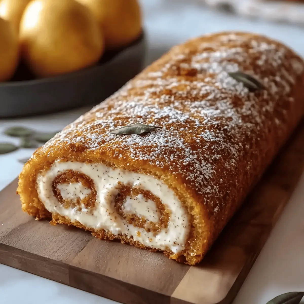 Fall Pumpkin Spice Roll Cake