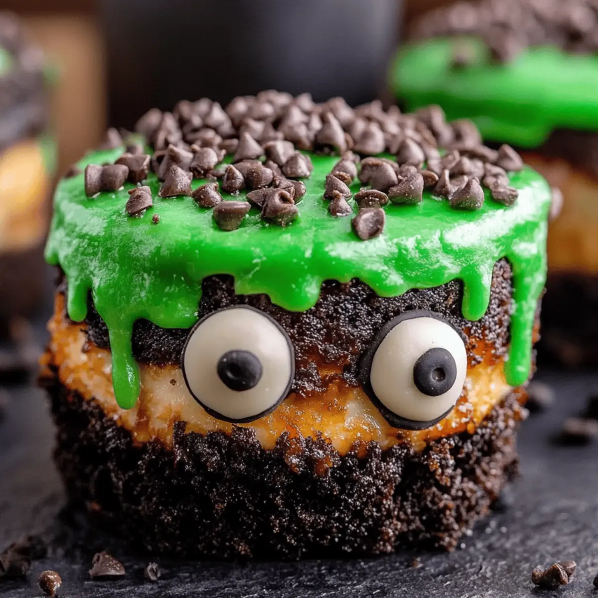 Frankenstein Mini Cheesecakes