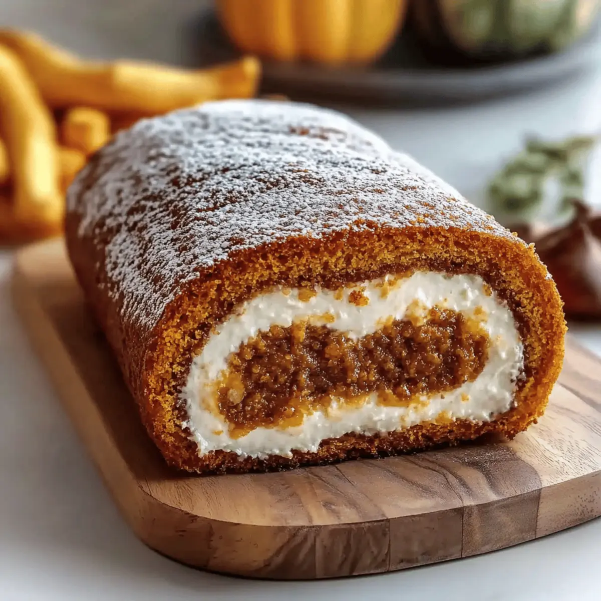 Fall Pumpkin Spice Roll Cake
