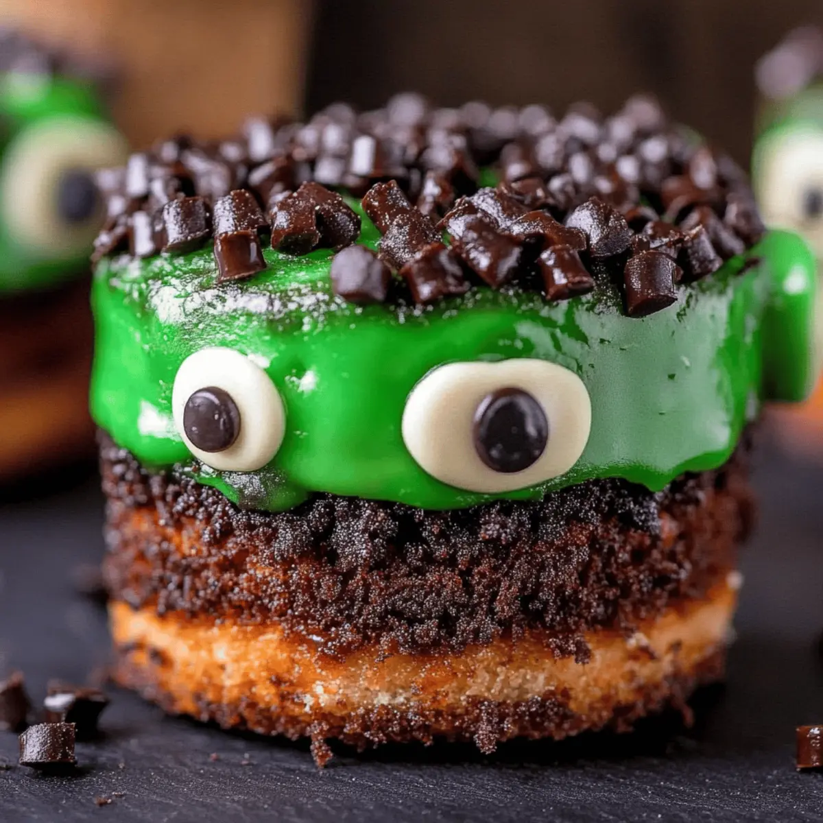 Frankenstein Mini Cheesecakes