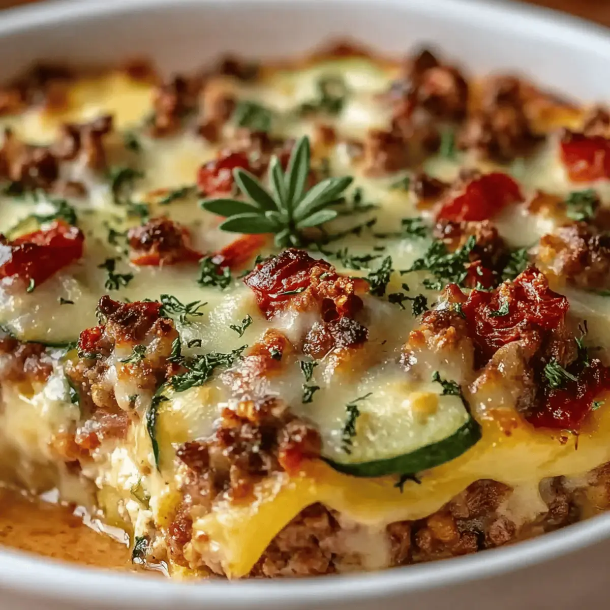 Ground Turkey Zucchini Casserole