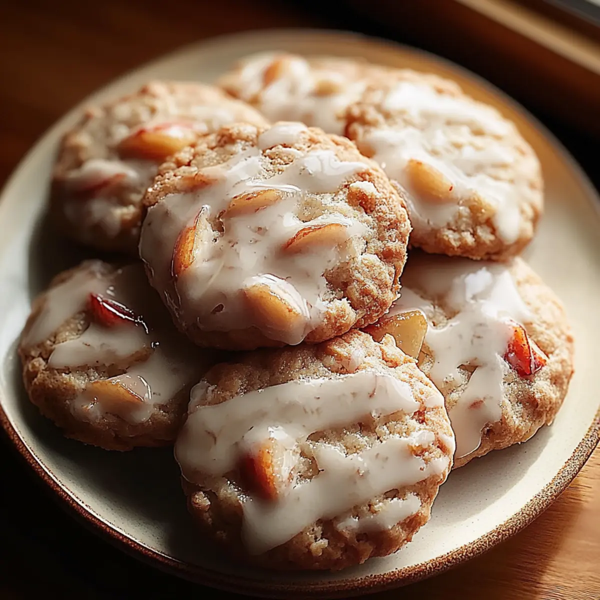 Apple Cinnamon Cookies with Maple Glaze