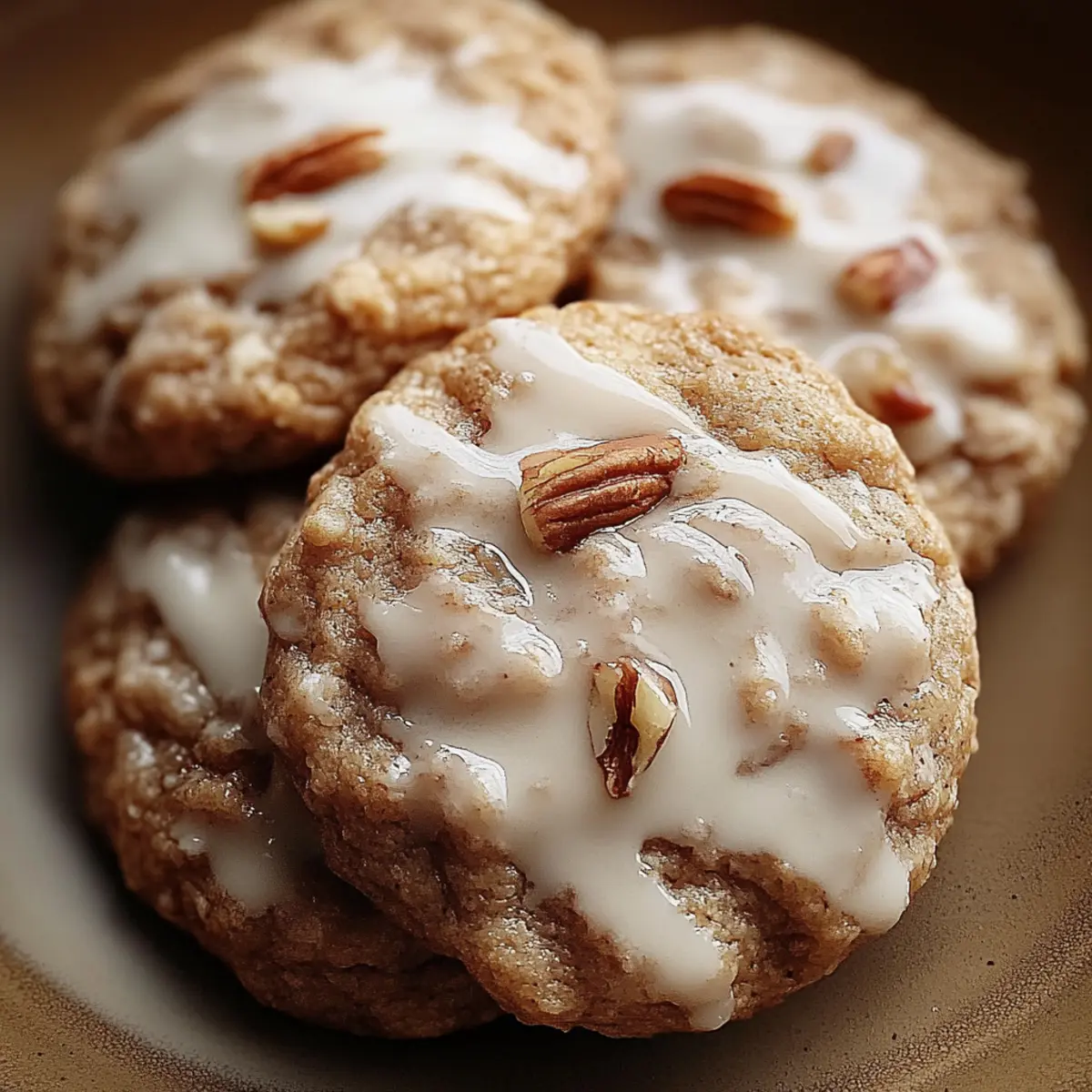 Apple Cinnamon Cookies with Maple Glaze
