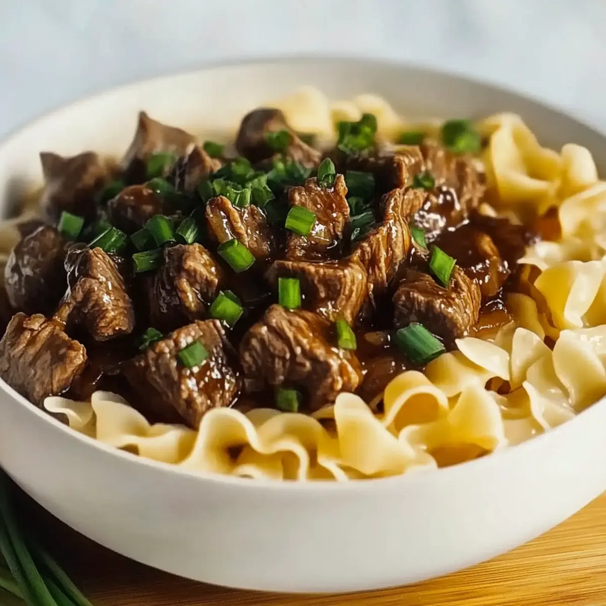Beef Tips and Noodles
