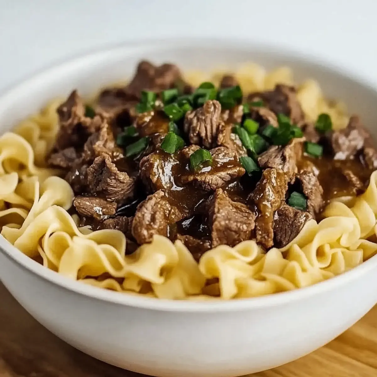 Beef Tips and Noodles