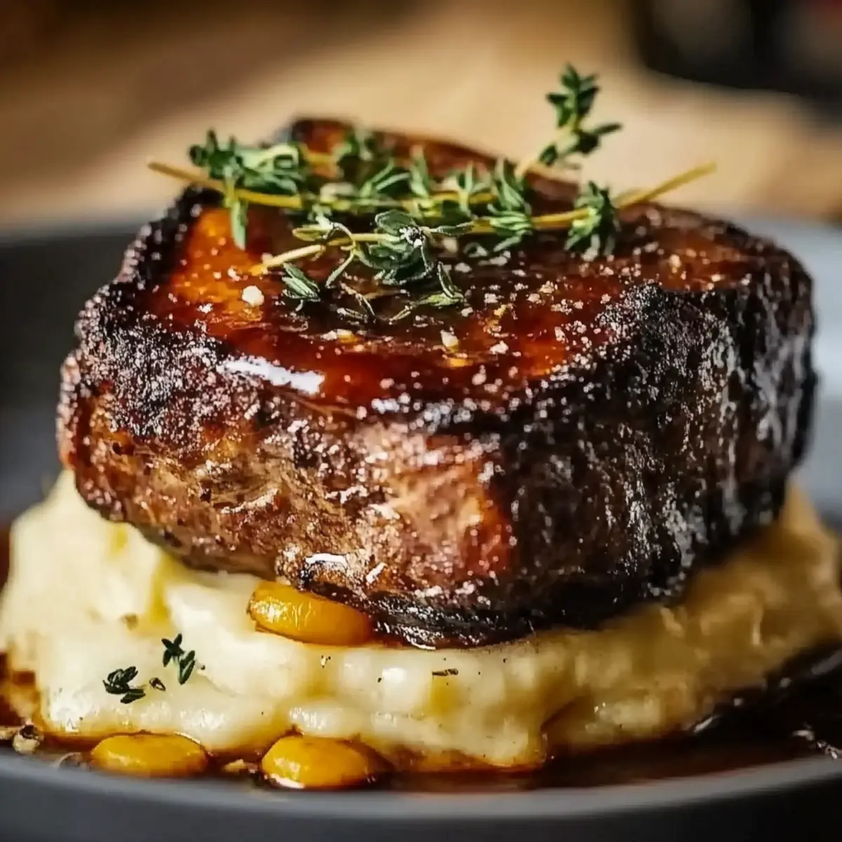 Braised Short Ribs with Mashed Potatoes