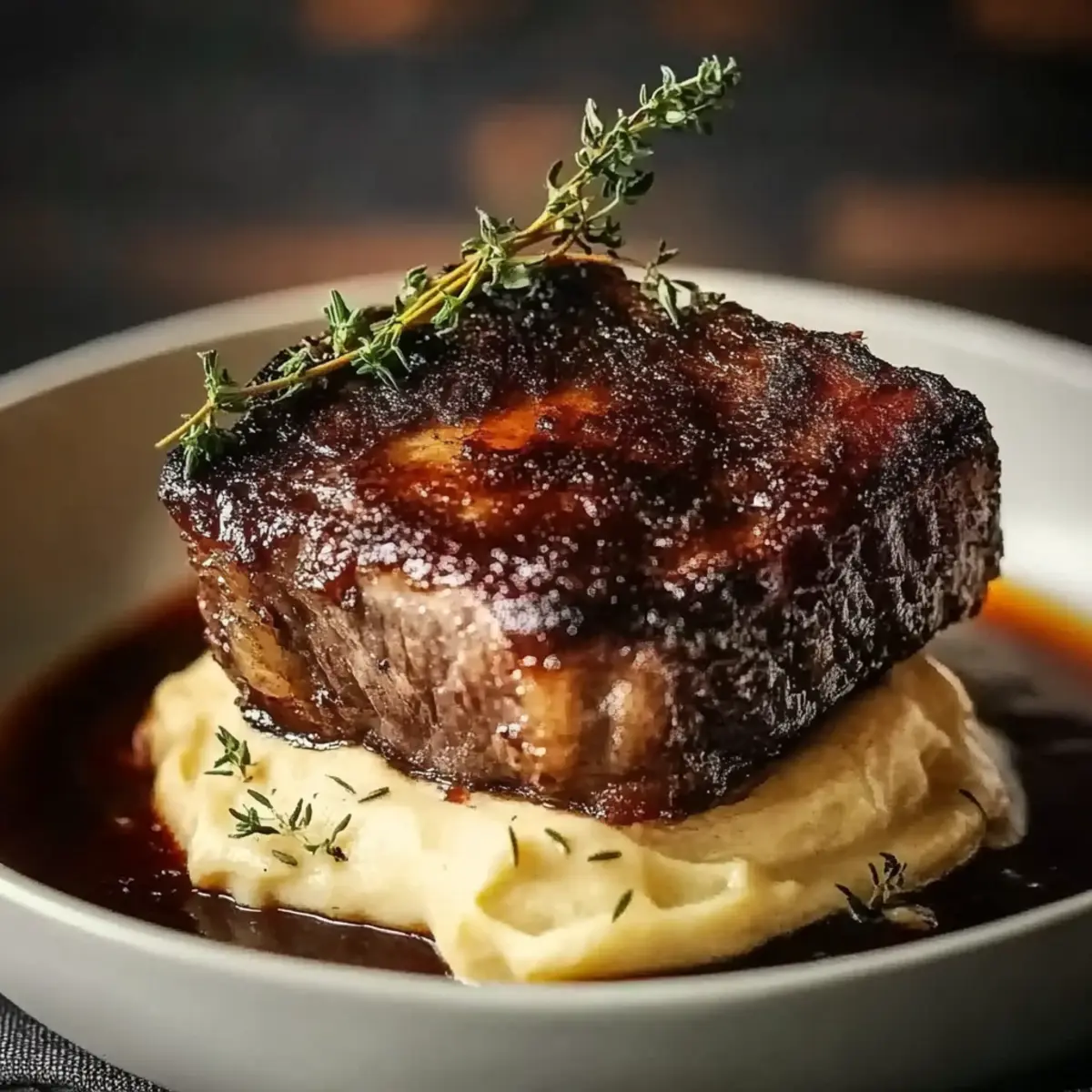 Braised Short Ribs with Mashed Potatoes