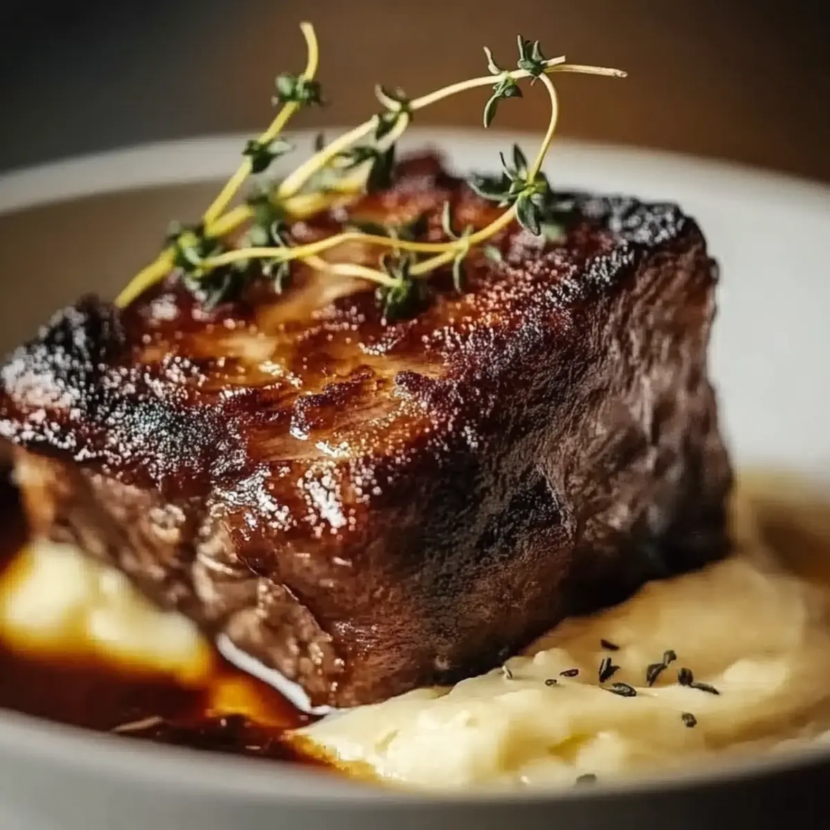 Braised Short Ribs with Mashed Potatoes