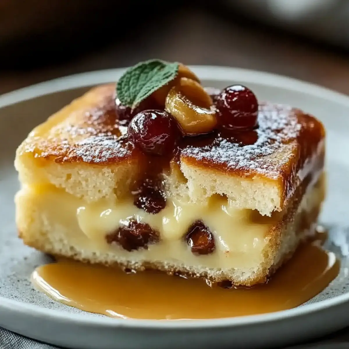 Bread Pudding with Vanilla Sauce