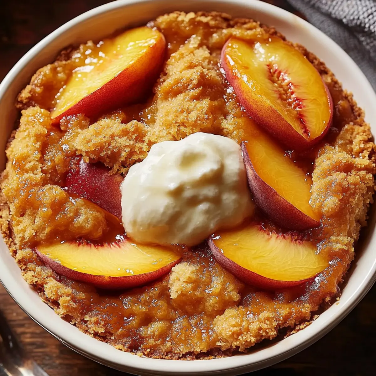 Brown Sugar Peach Cobbler